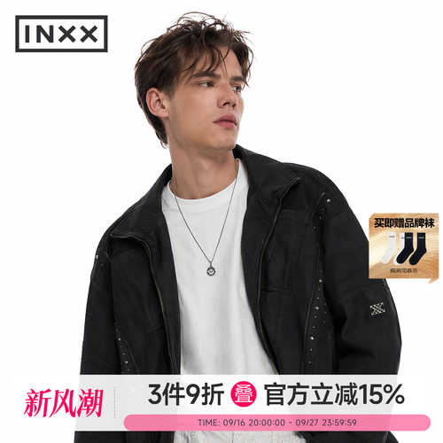 INXX暗黑风宽松牛仔外套新款
