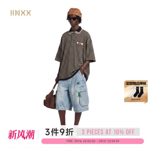 INXX工装水洗做旧男女通用短裤