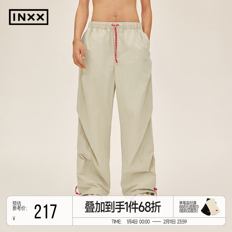 INXXStandby 美式阔腿伞兵工装裤男复古抽绳可调节休闲裤女