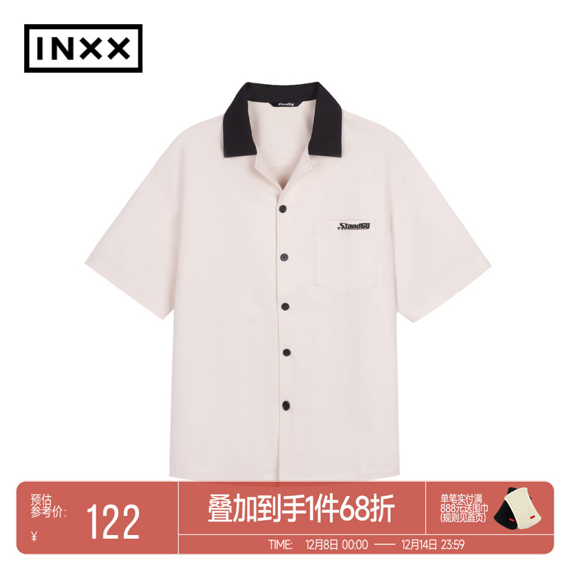 时尚潮牌短袖衬衣INXX