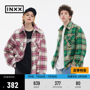 【INXX】Standby Beihai Monster 共同ブランド トレンディ ブランド チェック柄 シャツ ジャケット コットン ジャケット メンズ