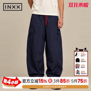 INXX秋冬纯色加厚加棉休闲裤直筒宽松运动长裤男女同款XRG4235548