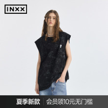 【INXX】APYD 花色做旧复古背心提花肌理假两件无袖T恤男女同款