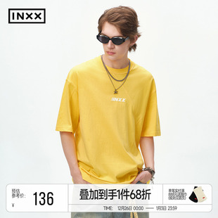 五分袖 INXX简约基础款 分割结构设计感中袖 T恤男女同款 潮 短袖