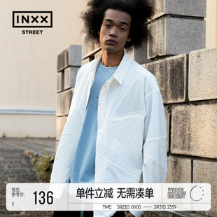 衬衫 潮牌宽松休闲长袖 情侣ISE1040184 inxxstreet