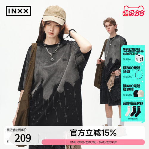INXX美式街头风夏季短袖T恤