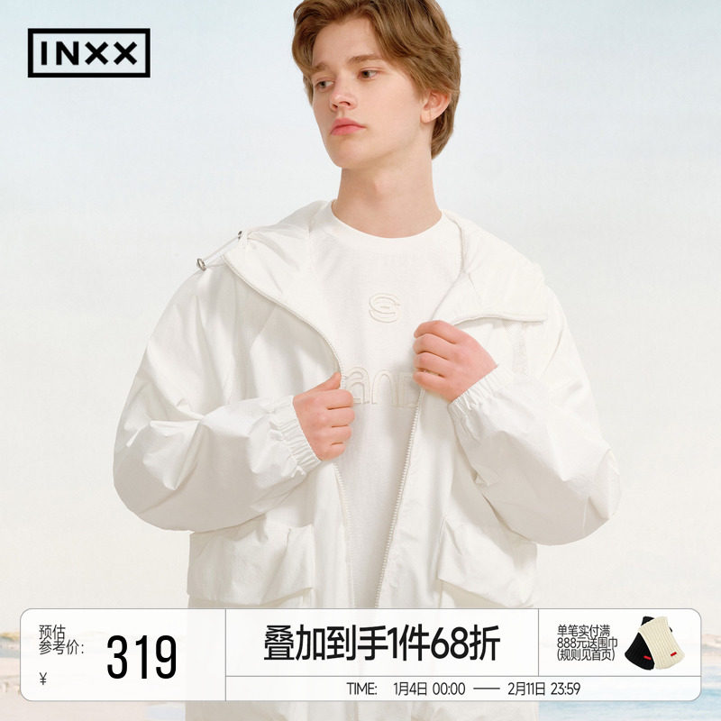 INXX简约休闲工装感连帽外套男正反拼接立体大口袋夹克情侣,男装,夹克,淘宝优惠券,粉丝福利购,淘宝优惠卷