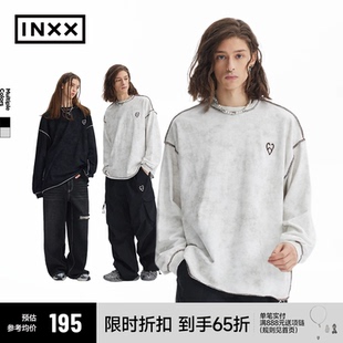 美式 APYD 废土风长袖 T恤男情侣装 春夏上衣女 设计感套头衫 INXX