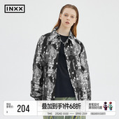 男女同款 INXXAPYD 衬衫 长袖 国风水墨感满印宽松衬衣 复古时尚