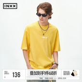 短袖 T恤男女同款 分割结构设计感中袖 INXX简约基础款 五分袖 潮