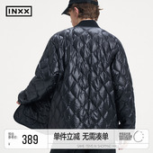 INXX龟裂纹轻薄羽绒服侧开叉拉链短款 不臃肿鸭绒外套男女同款
