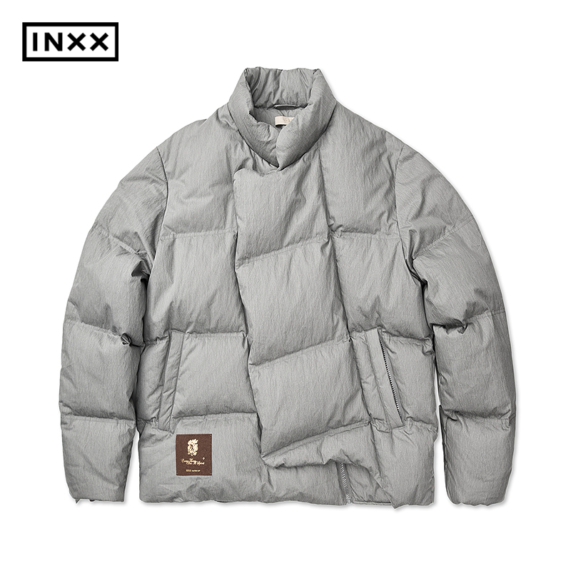INXX时尚纯色不对称设计羽绒服休闲立领外套情侣款XGF4151390
