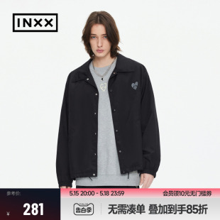 ALLPICK 美式 INXX 复古外套男宽松字母印花夹克上衣潮牌中性款