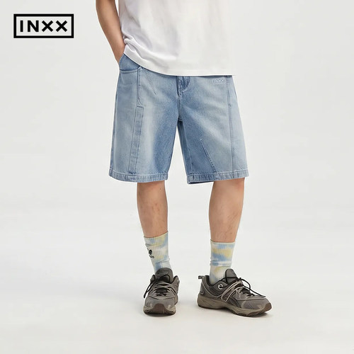 INXX解构水洗字母印花短裤
