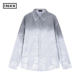 INXX街头风渐变洗褪长袖 衬衫 男品牌字母印花上衣女XBF3041051