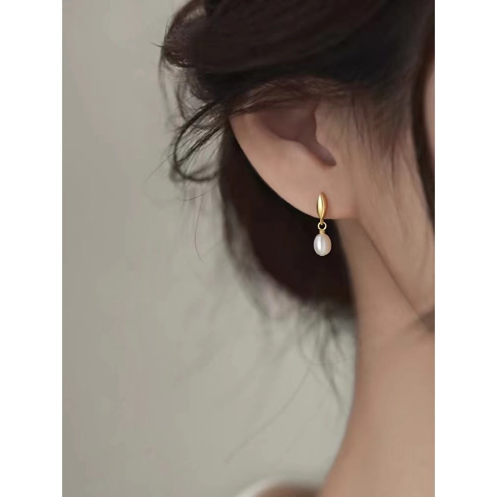 925纯银珍珠耳钉新款2024爆款女小众高级感耳环轻奢耳饰