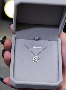 原创镶钻雪花日韩风送礼锁骨链