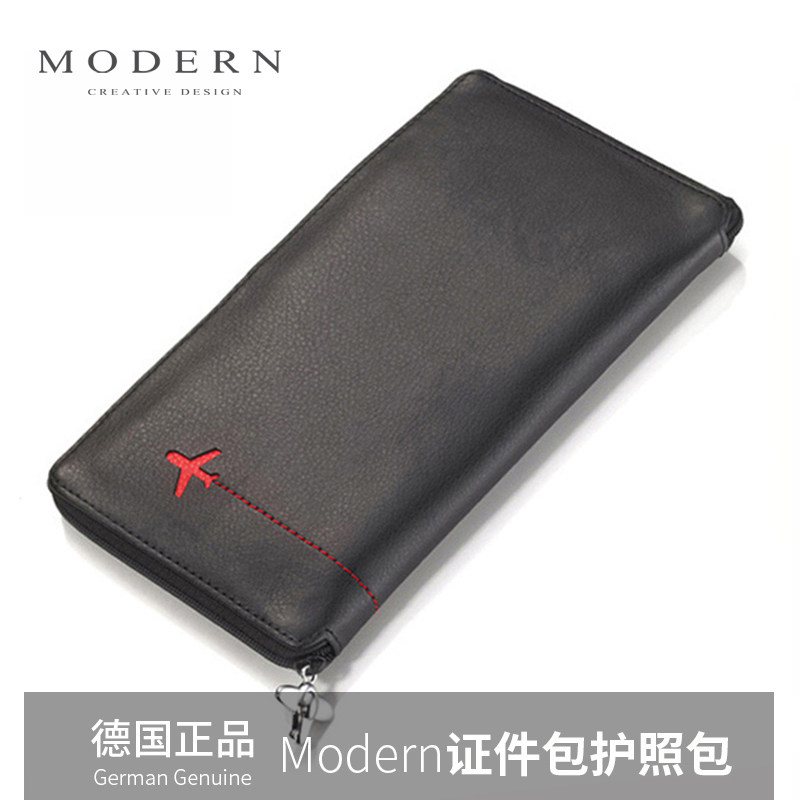 Modern护照包票据夹真皮机票夹