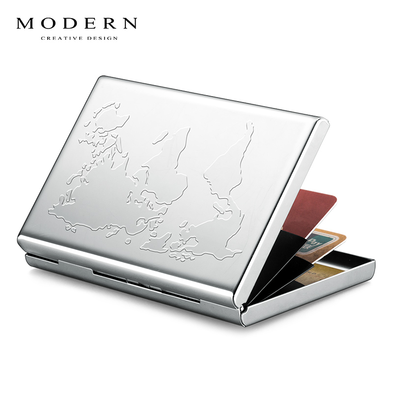 德国MODERN金属卡盒不锈钢钱夹卡包薄NFC防盗刷银行信用卡套RFID