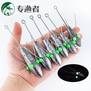 长柄爪子带环铅坠捞草坠路亚饵带环铅坠水滴配重渔具钓鱼用品配件