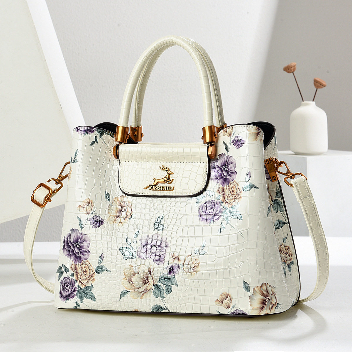 高级感印花手提包女新款时尚托特包大气斜挎包女士包轻奢大容量