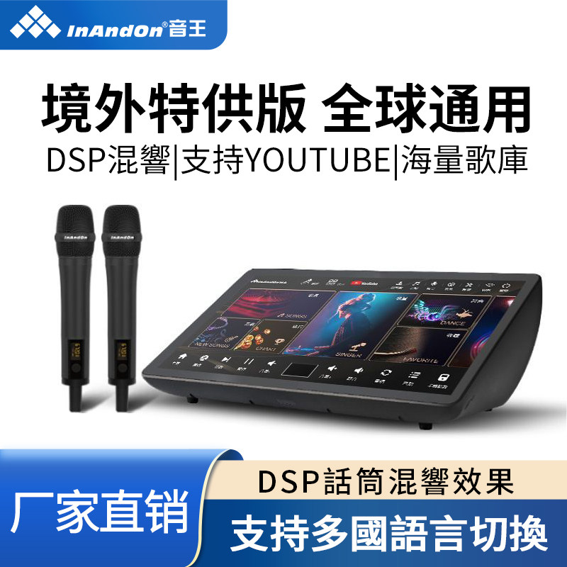 InAnDon音王点歌机国际版一体机DSP混响KTV家用卡拉OK麦克风