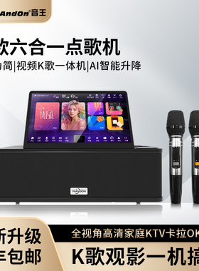 InAnDon音王点歌机MS9六合一功放话筒一体机智能语音家用商用KTV