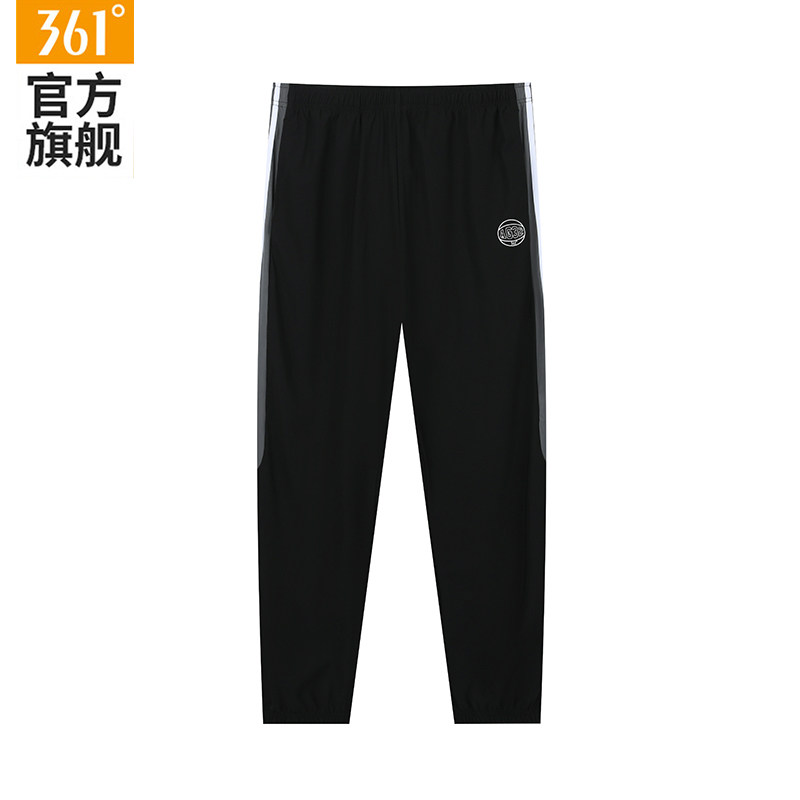 361运动裤男透气跑步收口黑色