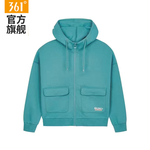 361运动卫衣女款2023新款开衫连帽卫衣春秋防风保暖外套纯色上衣