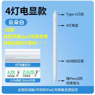绿联25942适用于ipad触控笔LP787 手写笔适苹果平板专用 四灯显