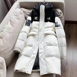羽绒服 撤柜甩货户外运动严寒加厚95白鹅绒撞色2025男女休闲长款