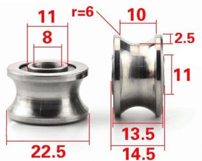 滚轮双列t型凹槽导轨轴承