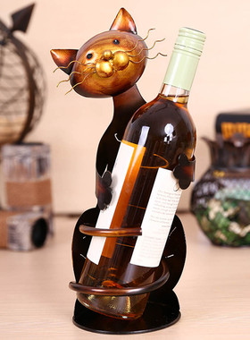TOOARTS猫抱酒架工艺品摆件创意家居摆件装饰样板房客厅摆件礼品