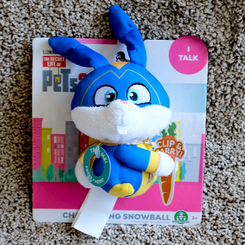 美国爱宠大机密2雪球snowball兔子毛绒发声公仔挂件麦克会说话