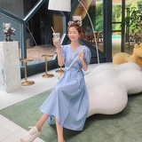 2023年档口现货，数据好长裙纯色法式复古连衣裙过膝895-p85k138，女装连衣裙，Mushroom