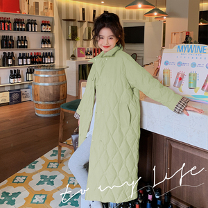 已出货【双十一主推】数据好 菱格长款拼接羽绒服2260-p255 k368图片
