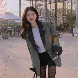 【现货】设计师款有韩风拼接西装 280-950-p115-k168,女装西装,Mushroom