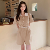 【新款】出货中蕾丝拼接夏季连体2291裤p115控168，女装连体裤，Mushroom