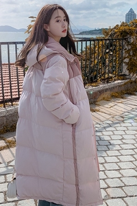 [双十一主推款] 已做大货拼接超长款保暖羽绒服2259-p295 k408图片