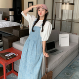 【出货中】设计师款牛仔背带裙2287p105k158短袖另，女装套装/套裙，Mushroom