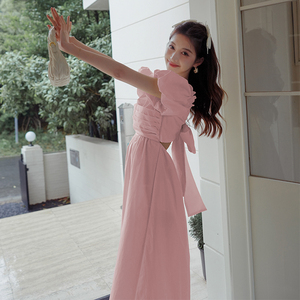 【618主推款 出货中】设计款蝴蝶结连衣裙 2297-P125-K178图片