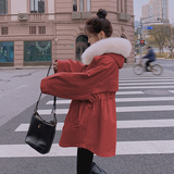 【新款】主推大毛领3色派克服棉服2255-p190-k278，女装派克服，Mushroom