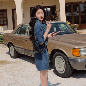 【夏款 】小個子牛仔兩件套學(xué)生2277 p135k188圖片