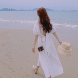 2023夏季现货，露背沙滩连衣裙长裙280-2101-P110K168，女装连衣裙，Mushroom