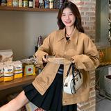 25年秋款现货三色美式高级感麂皮绒夹克外套2450-P145K198，女装短外套，Mushroom