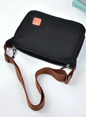 新款学生百搭纯棉帆布单肩斜挎包男女简约肩包斜挎包女包包大容量