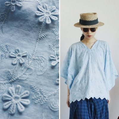 7分袖森系立体花卉复古罩衣