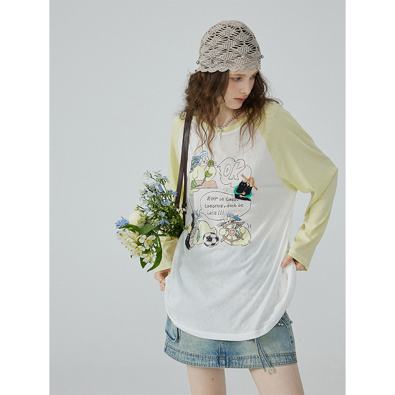 猫酱紫卡通长袖T恤/小马t恤/花花短裤