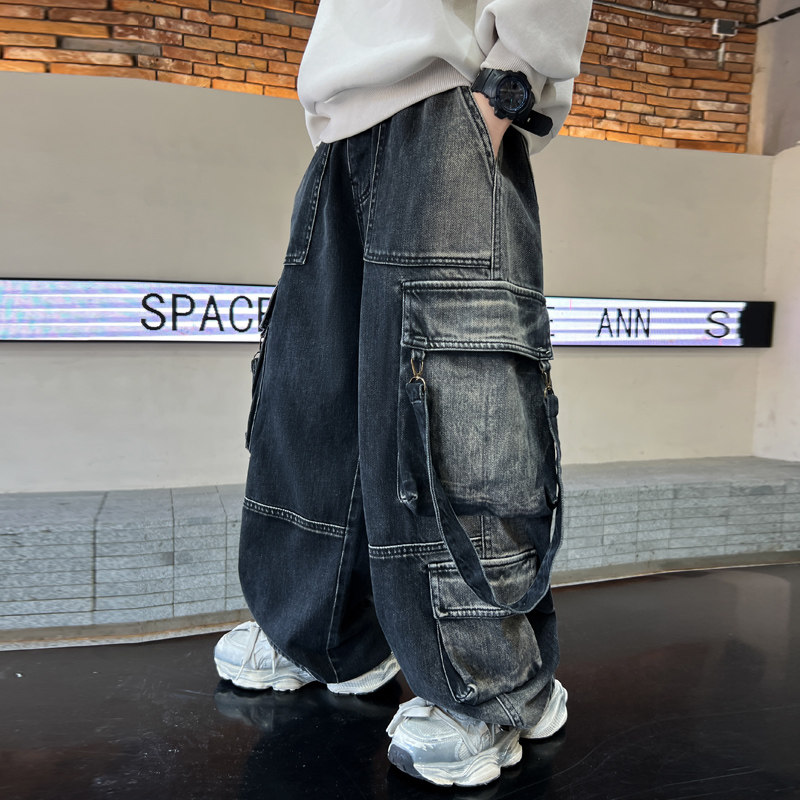 男童裤子2026新款潮帅气中大童长裤男孩春秋季宽松儿童工装牛仔裤,童装/婴儿装/亲子装,裤子,淘宝优惠券,粉丝福利购,淘宝优惠卷