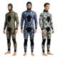 wetsuit 5mm分体连帽渔猎潜水服加厚保暖迷彩冲浪自由潜套装 新款